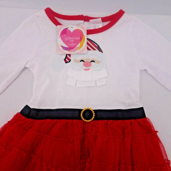 NEW Youngland Baby Santa Claus Christmas Holiday Dress Size 24 Months - Picture 3 of 6